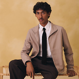 シルクニットタイ 6 cm 《ユニ》 - ブラック | Hermès - エルメス-公式